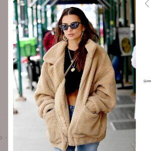 I AM GIA Oversized Pixie Coat in Tan Size XS